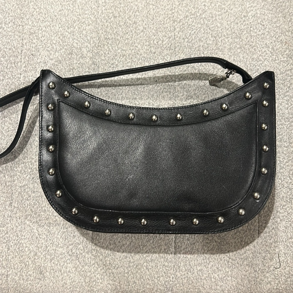 Black Studded Shoulder Bag - Picture 2 of 7